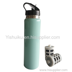 Outdoor Sport Stainless Steel Water Bottle With Activated Carbon Filter