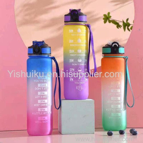 Color frosted large capacity plastic sports cup