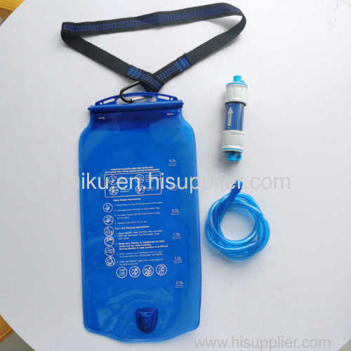 3L PEVA Water bag Mini Outdoor Camping UF 0.01um and Survival Life Personal Water Filter for hiking