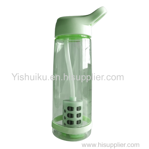 750mL BPA Free Portable Plastic Water Bottle With Charcoal Filter