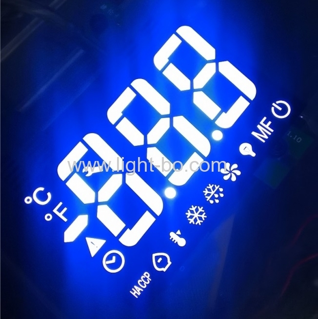 display led ultra branco de 7 segmentos de três dígitos ânodo comum para controlador de geladeira digital