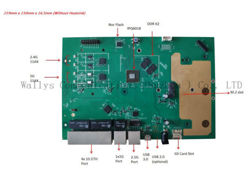 DR6018(CP01) IPQ6018 802.11ax 2x2 2.4GHz&5GHz 802.11ax 2x2 2.4G&5G 1xM.2 E key Sample price:200USD/pcs