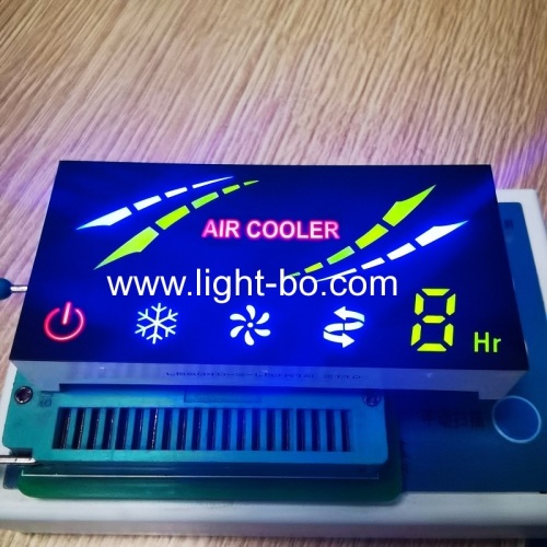 Customized Red/Blue/Green 7 Segment LED Display Module common cathode for air conditioner