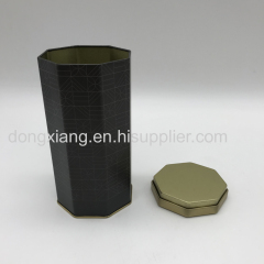 Hexagon shape gift packaging tin box