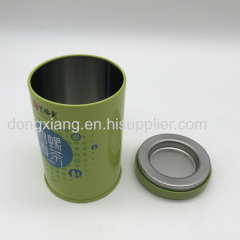 Round tea tin box with air lid