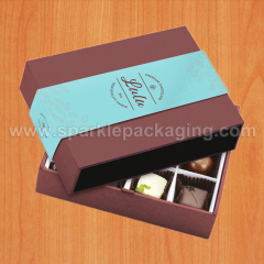 Custom Premium Christmas Food Paper Packaging High Quality Luxury Empty Chocolate Gift Box with Blister Tray inside