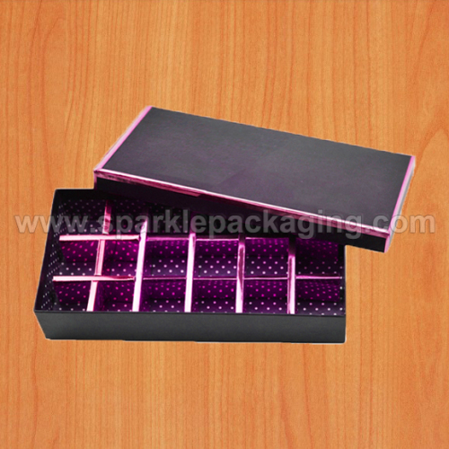 Custom Printing Premium Paper Gift Box Luxury Paperboard Packaging Chocolate Box Food Packaging Box with Dividers inside
