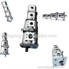 The pump body is aluminum pump The color is silver Used for Kobelco 85P tracked vehicles One or more coupling pumps