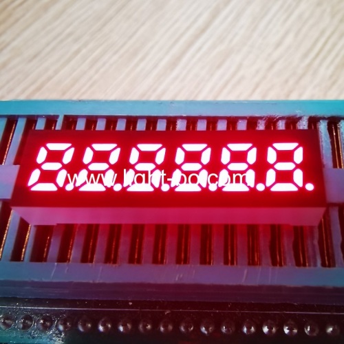 tamanho pequeno super brilhante vermelho 6 dígitos 0,22 "7 segmentos LED catodo comum para painel de controle de equipamento industrial