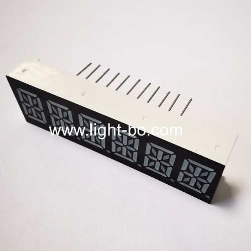 Ultra bright Red 6 Digit 10mm 14 segment led display common cathode for instrument panel