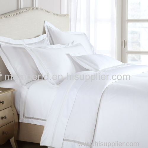 High Quality White 100% Combed Cotton Home Hotel Bedding Set