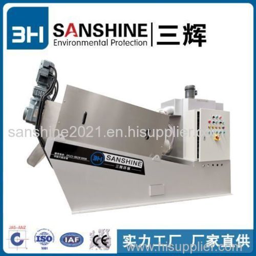 Sanshine stainless steel screw press dewatering sludge machine screw press filter solid liquid separator