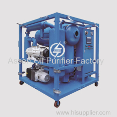 Assen Double-stage Vacuum Transformer Oil Filtration Machine for Emulsified Insulating Oil