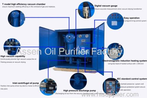 PLC Control System Water Removal Transformer Oil Dehydration Machine for Transformer Maintenance
