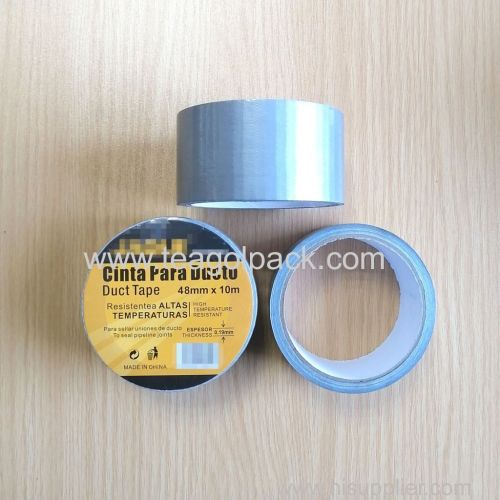 0.19mmx48mmx10m 50mesh Cloth Duct Tape Silver Color