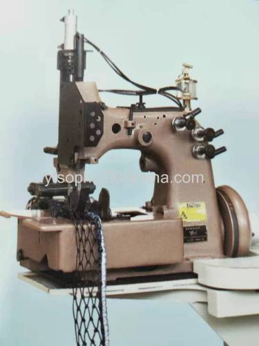 single needle three thread rope and net sewing machine with puller