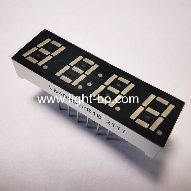 petit écran d'horloge à LED rouge super brillant à quatre chiffres de 0,28" à cathode commune à 7 segments