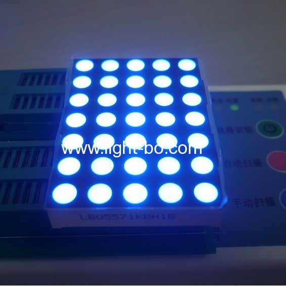 2.1" Ultra Bright Blue 5mm 5 x 7 Dot Matrix LED Display for digital display screens and lift position indicator