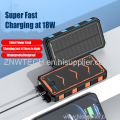 20000mAh Portable Power Bank with Solar Panel