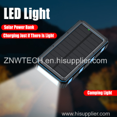 20000mAh Portable Power Bank with Solar Panel