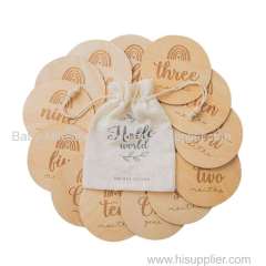 Wooden Baby Milestone Card