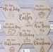 Baby Milestone Wood Customise Custom Eucalyptus Flower Milestones Cards Customizable Set Of 12 Monthly Hexagon Milestone