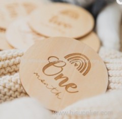 Wooden Baby Milestone Card