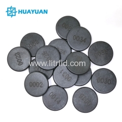 HUAYUAN HLB Waterproof RFID Transponder PPS Button NFC Laundry Tag