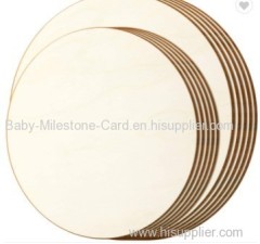 Wooden Baby Milestone Card Unfinished Wooden Circles for Crafts Engraving 6 in Round Unfinished Wood Circles Cutouts