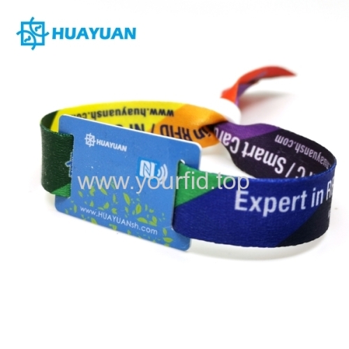 HUAYUAN Classic Fabric Wristband RFID SmartCard for Events