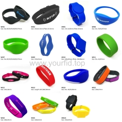 HUAYUAN Dual Color Silicone RFID Chip Wristband