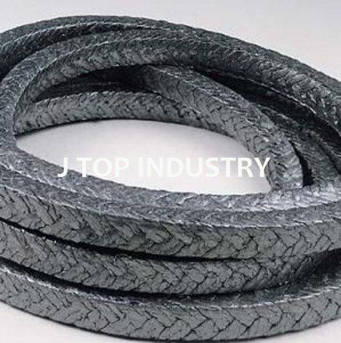 Expanded graphite packing with wire