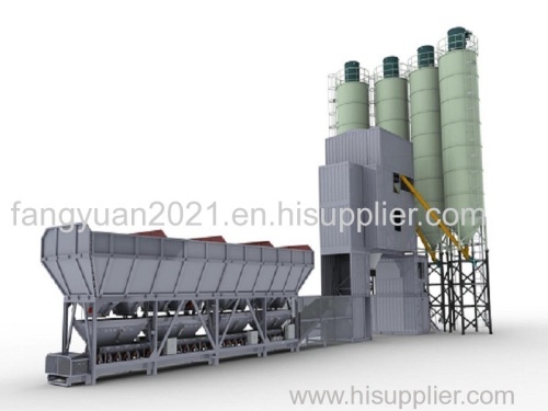 Skip loading concrete batching/mixing plant-high quality