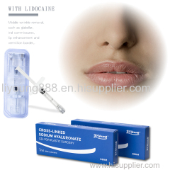 1.High quality cross linked fine line derm deep ultra deep ha dermal filler