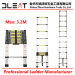 Dleat 3.2m Aluminum Single Telescopic Ladder With EN131