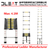 Dleat 4.1m Aluminum Single Telescopic Ladder With EN131