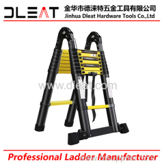 Dleat 2.8m+2.8m Aluminum Double Telescopic Ladder With EN131