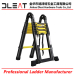 Dleat 1.9m+1.9m Aluminum Double Telescopic Ladder With EN131