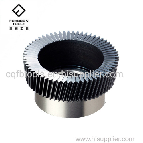 Rectangle spline calathiform/bowl-type helical tooth used gear skiving cutter