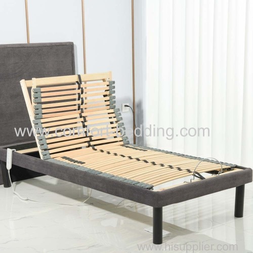 Konfurt Modern cheap wood slatted Frame adjustable bed bedroom sets