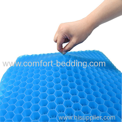 TPE Super Comfy Honeycomb Cooling TPE Gel Seat Cushion Ocen blue color