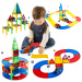 New Racing Track Car Traffic Magnetic Tiles 82pcs Abs Car Track Educational Toys For Children