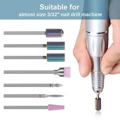 7pcs Nail Drill Bits for Acrylic Nails