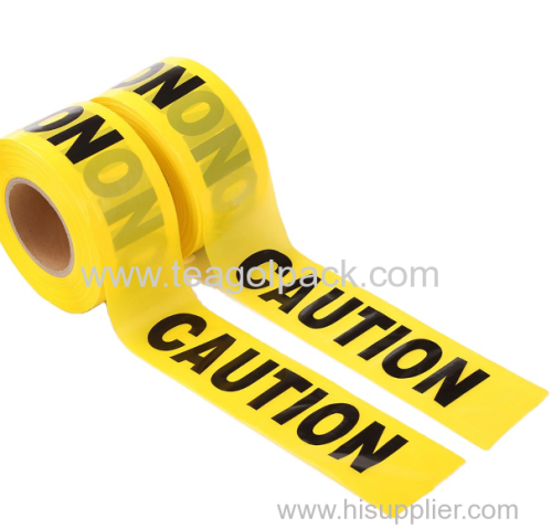 3"x200feetx4mil Yellow Caution Tape (Yellow Background with Black "Caution" Printing) PE Non-Adhesive