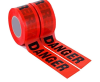 3"x300feetx2mil (7.62cmx91.4Mx2Mil) Red Danger Tape (Red Background with Black "Danger" Printing) PE Non-Adhesive