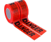3"x300 feetx2mil (7.62cmx91.4Mx2Mil) Red Danger Tape (Red Background with Black "Danger" Printing) PE Non-Adhesive