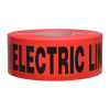 3"x1000 Feet Red "Caution Electric Line Buried Below" Tape PE Non-Adhesive 3"x1000 Feet Red Undetective Warning Tape