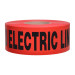 3"x1000 Feet Red "Caution Electric Line Buried Below" Tape PE Non-Adhesive 3"x1000 Feet Red Undetective Warning Tape Un
