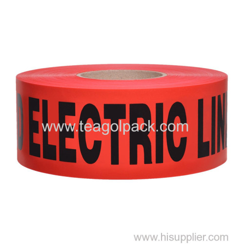 3"x1000 Feet Red "Caution Electric Line Buried Below" Tape PE Non-Adhesive 3"x1000 Feet Red Undetective Warning Tape