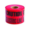 6"x1000 Feet Red "Caution Electric Line Buried Below" Tape PE Non-Adhesive 6"x1000 Feet Red Undetective Warning Tape